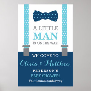 Póster Poster de señas de bienvenida de pequeño hombre, B