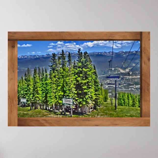 Póster Poster de senderos de verano de Breckenridge Color (Frente)