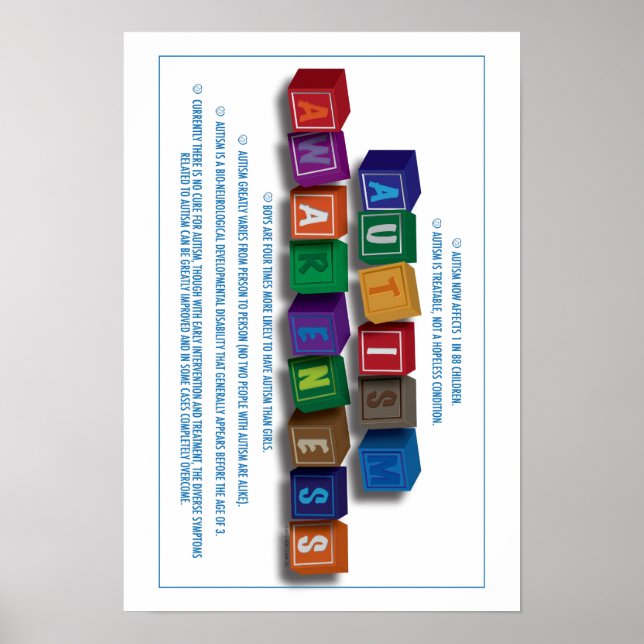 Póster Poster de sensibilización sobre el autismo (Frente)