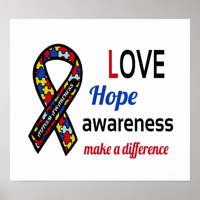 Póster Poster de sensibilización sobre el autismo (Frente)