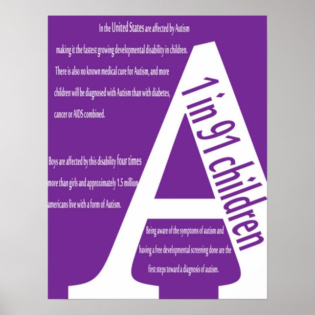Póster Poster de sensibilización sobre el autismo (Frente)