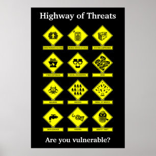 Póster Poster de sensibilización sobre la seguridad de la