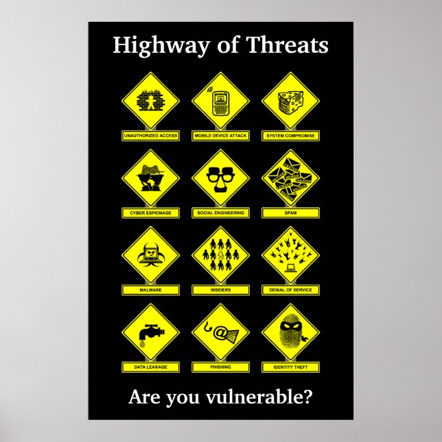 Póster Poster de sensibilización sobre la seguridad de la (Frente)