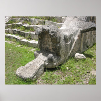 Póster Poster de serpientes mayas