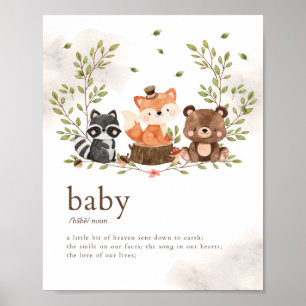 Póster Poster de significación para lactantes de animales
