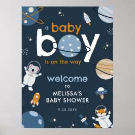Póster Poster de signo de bienvenida de Baby Shower en el