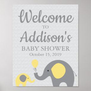 Póster Poster de signo de bienvenida de Baby Shower para 