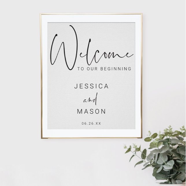 Póster Poster de signo de bienvenida de Boda de script mí (Subido por el creador)
