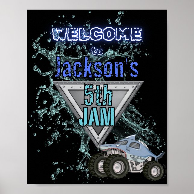 Póster Poster de signo de bienvenida de cumpleaños de cam (Frente)