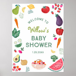 Póster Poster de signos de bienvenida de Baby Shower de c