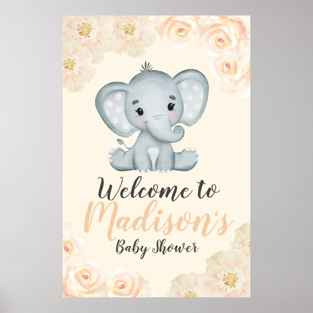 Póster Poster de signos de bienvenida para Elefante de Ru (Frente)