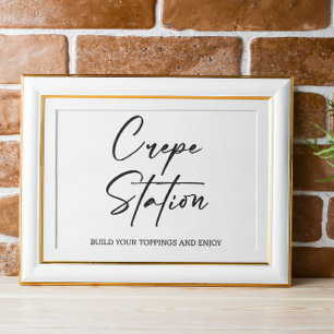 Póster Poster de signos de Boda de estación de crepe