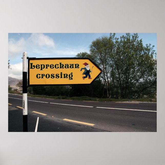 Póster poster de signos de leprechaun (Frente)