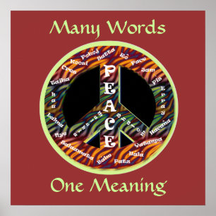 Póster Poster de Signos de Paz Internacional