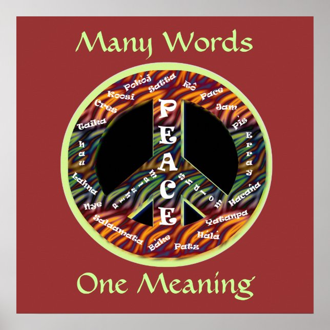 Póster Poster de Signos de Paz Internacional (Frente)