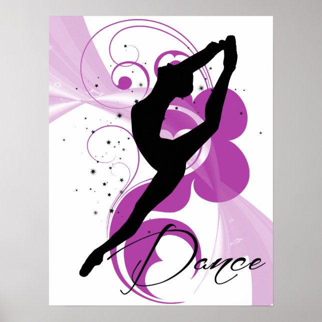 Póster Poster de Silhouette de bailarina (Frente)
