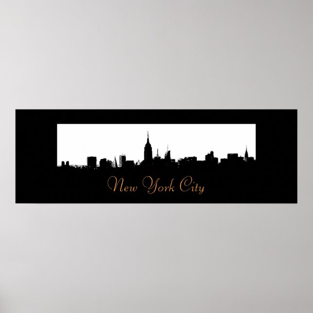 Póster Poster de Silhouette de Pop Art New York (Frente)