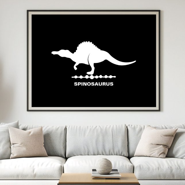 Póster Poster de Silhouette de Spinosaurus Dinosaur (Subido por el creador)