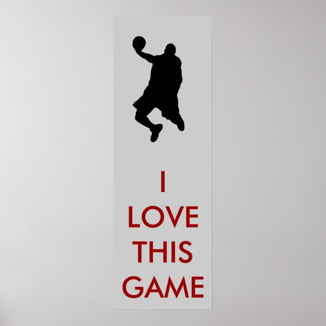 Póster Poster de Silhouette, jugador de baloncesto panorá (Frente)