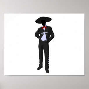 Póster Poster de Silhouette Mariachi