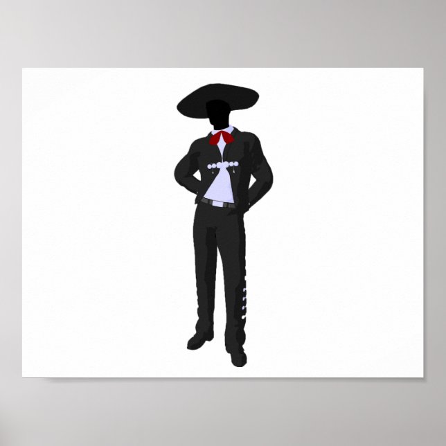 Póster Poster de Silhouette Mariachi (Frente)