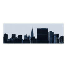 Poster de Silhouette Skyline de Nueva York