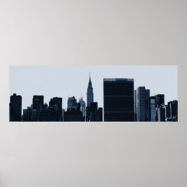 Póster Poster de Silhouette Skyline de Nueva York