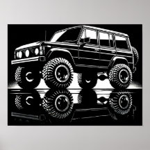 Poster de silueta de leyenda fuera de carretera