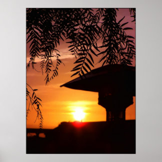 Póster Poster de silueta de luz solar