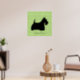 Póster Poster de silueta negra de perro de Scottish Terri (Living Room 3)
