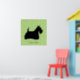 Póster Poster de silueta negra de perro de Scottish Terri (Nursery 1)