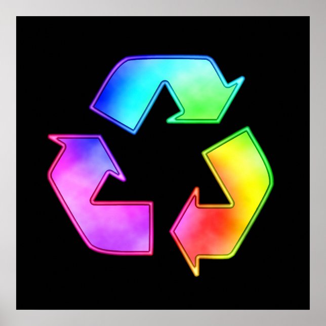Póster Poster de símbolo de reciclaje de tinta (Frente)