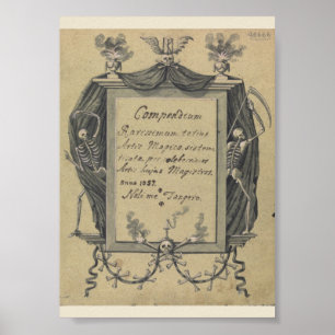 Póster Poster de símbolos ocultas vintage