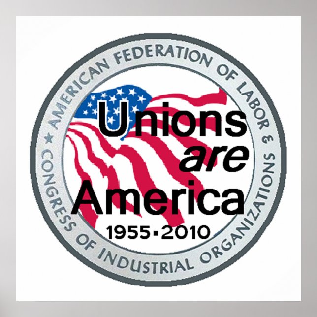 Póster Poster de sindicatos del Día del Trabajo Imprimir (Frente)