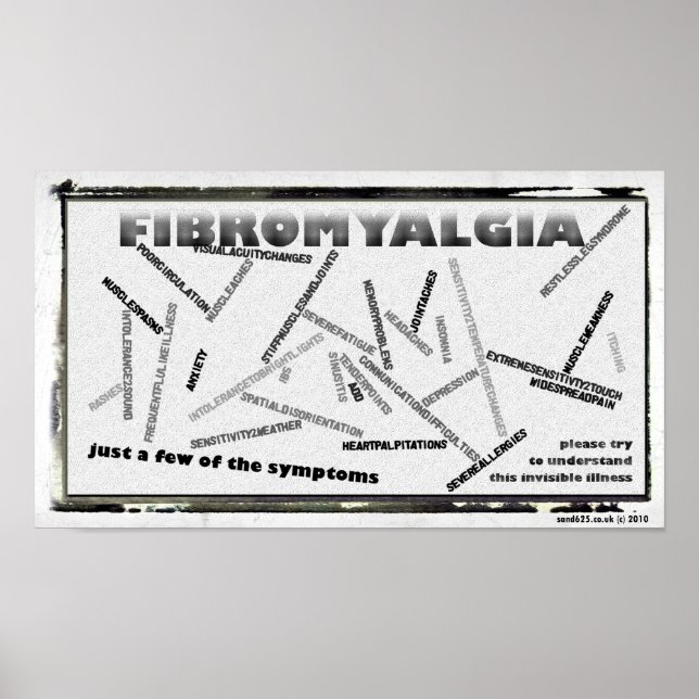 Póster poster de síntomas fibro (Frente)