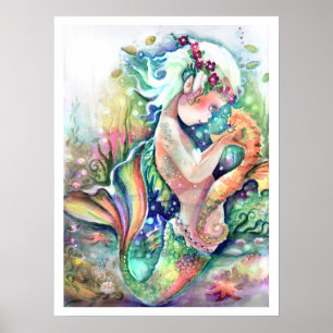 Póster poster de "Sirena ama a su caballito de mar"