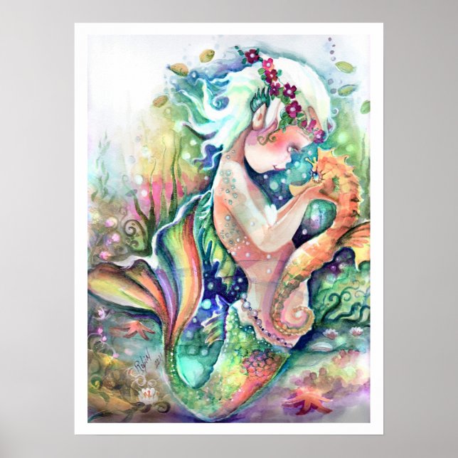 Póster poster de "Sirena ama a su caballito de mar" (Frente)