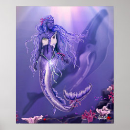 Póster Poster de sirena morada