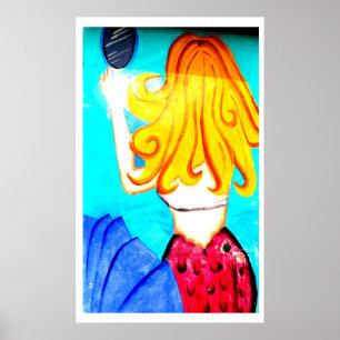 Póster poster de sirena rubia