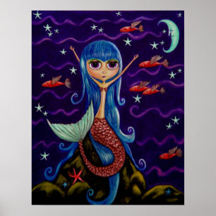 Póster Poster de Sirenas de Pescado Volador