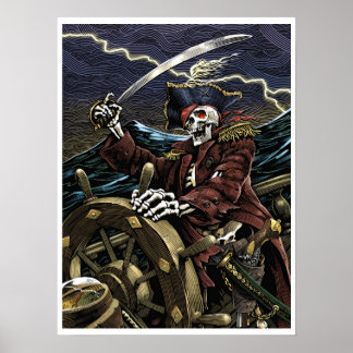 Póster Poster de Skeleton Pirate