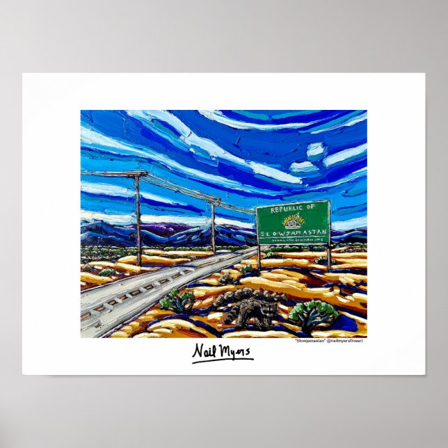 Póster poster de "Slowjamastan" por Neil Myers (Frente)