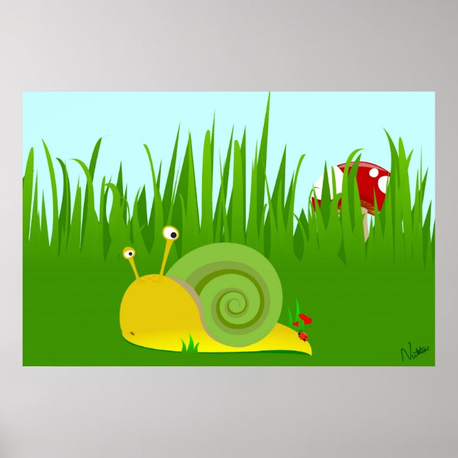 Póster Poster de Snail confuso (Frente)