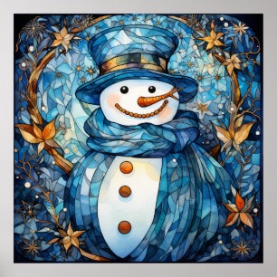Póster Poster de Snowman de Glass Seted