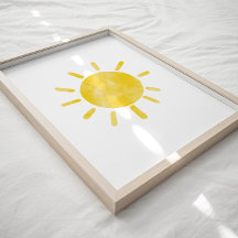 Poster de sol acuarela