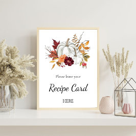 Póster Poster de solicitud de receta de ducha de novia