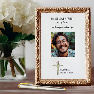 Póster Poster de solicitud de tributo de libro de memoria