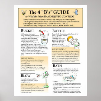Póster Poster de soluciones para mosquitos amigables para