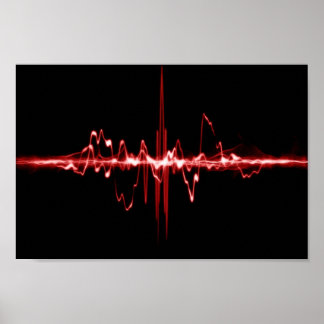 Póster Poster de sonido rojo