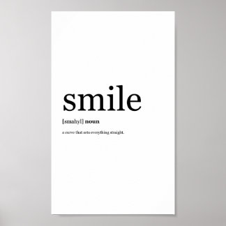 Póster Poster de sonrisa de diseño minimalista